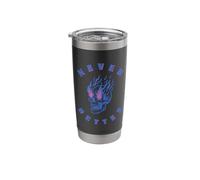 Never Better | Funny Sarcastic Skull on fire Design Stainless Steel Insulated Tumbler