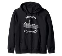 Never Better Skeleton Zip Hoodie
