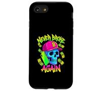 Never Broken Again Funny Skull Bitcoin Money Case for iPhone SE (2020) / 7/8