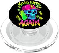 Never Broken Again Funny Skull Bitcoin Money PopSockets PopGrip for MagSafe