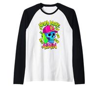 Never Broken Again Funny Skull Bitcoin Money Raglan Baseball Tee