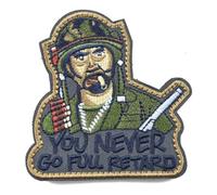 Never DIE,You Never GO Full Tactical Morale Patches Military Emblem Badge Fastener Hook and Loop Patch (You Never go Full )