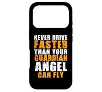 Never Drive Faster Than Your Angel Can Fly Mechanics Case for iPhone 17 Pro