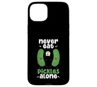 Never Eat Pickles Alone Cucumbers Cucumber Vegetables Pickle Case for iPhone 15 Plus