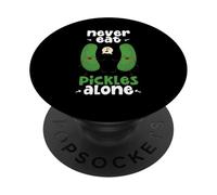 Never Eat Pickles Alone Cucumbers Cucumber Vegetables Pickle PopSockets Adhesive PopGrip