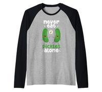 Never Eat Pickles Alone Cucumbers Cucumber Vegetables Pickle Raglan Baseball Tee