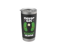 Never Eat Pickles Alone Cucumbers Cucumber Vegetables Pickle Stainless Steel Insulated Tumbler