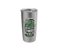 Never Eat Zombie Pickles Halloween Candy Spooky Haunted Stainless Steel Insulated Tumbler