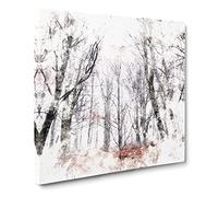 Never Ending Forest in Italy Watercolour Canvas Print | Gallery Wrapped 30mm Frame Wall Art | 20x20 inches | Ready to Hang | Modern Landscape Picture | Living Room Bedroom Lounge Office