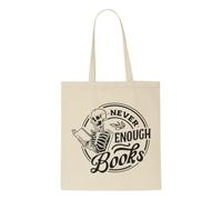 Never enough books [RD26] tote style shopping bag