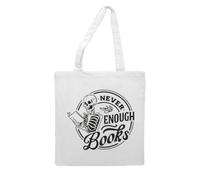 Never enough books [RD26] tote style shopping bag