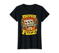 Never Enough Fuzz Guitar Effects Pedal Guitarist Distortion Value Graphic T-Shirt, Women, Black, S