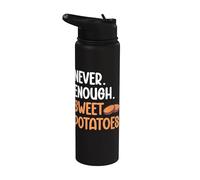 Never. Enough. Sweet Potatoes. Stainless Steel Insulated Water Bottle