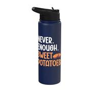 Never. Enough. Sweet Potatoes. Stainless Steel Insulated Water Bottle