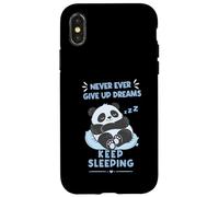 Never Ever Give Up Dreams Keep Sleeping a Fuuny Panda Case for iPhone X/XS