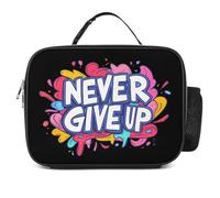 Never Ever Give Up Lunch Bag Insulated Lunch-Box Large Capacity Cooler Tote Bags for Men Women Picnic