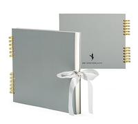 Never Ever Land Scrapbook Album - 30x25 Grey Scrap Book for Scrapbooking, Memory Preservation, Wedding Guest Book, Photo Album, Perfect for Baby Shower, Valentine's Day, and Special Occasions
