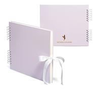 Never Ever Land Scrapbook Album - 30x25 Purple Scrap Book for Scrapbooking, Memory Preservation, Wedding Guest Book, Photo Album, Ideal for Baby Shower, Valentine's, and Engagement Presents