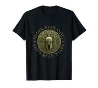 Never Ever Quit | Spartan Motivation Workout Fitness Gym T-Shirt