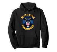 Never Ever Surrender (Power Statement & Panther Graphic) Pullover Hoodie