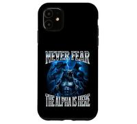 Never Fear The Alpha is Here Unhinged Iconic Wolf Meme Men Case for iPhone 11