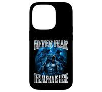 Never Fear The Alpha is Here Unhinged Iconic Wolf Meme Men Case for iPhone 14 Pro