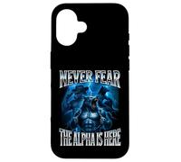 Never Fear The Alpha is Here Unhinged Iconic Wolf Meme Men Case for iPhone 16