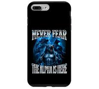 Never Fear The Alpha is Here Unhinged Iconic Wolf Meme Men Case for iPhone 7 Plus/8 Plus