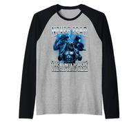 Never Fear The Alpha is Here Unhinged Iconic Wolf Meme Men Raglan Baseball Tee