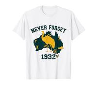 Never Forget 1932 Emu War Emu Lover Zookeeper Australia Map T-Shirt