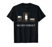 Never Forget - 90's Retro VHS Diskette Cassette Nostalgia T-Shirt