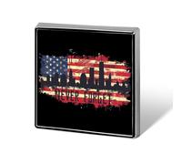Never Forget 911 Patriotic American Flag Funny Lapel Tie Pin Buttons Brooch Badge Pin Clothes Hat Accessories for Men Women