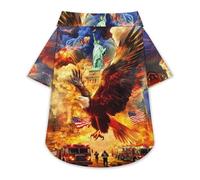 Never Forget 911 Pet Shirt Button Up Summer Clothes Breathable T-Shirt for Small Medium Dogs Cats