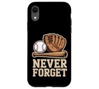 Never Forget Baseball Vintage Glove Bat Ball Case for iPhone XR