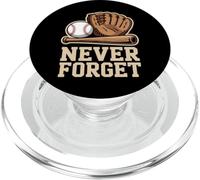Never Forget Baseball Vintage Glove Bat Ball PopSockets PopGrip for MagSafe