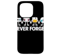 Never Forget Cassette VHS Floppy CD Pals Retro Tech Case for iPhone 15 Pro