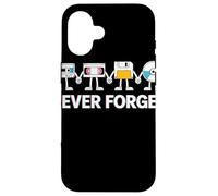 Never Forget Cassette VHS Floppy CD Pals Retro Tech Case for iPhone 16