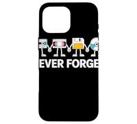 Never Forget Cassette VHS Floppy CD Pals Retro Tech Case for iPhone 16 Pro Max