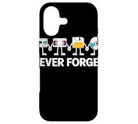 Never Forget Cassette VHS Floppy CD Pals Retro Tech Case for iPhone 17