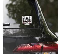 Never Forget Charlie Kirk 1993-2025 Sticker,in Memory of Charlie Kirk Pray for Him Decoration,Silenced Not Forgotten in Loving Memory C-Harlie Truck Sticker for Car Truck Window Laptop