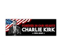 Never Forget Charlie Kirk Stickers, Charlie Kirk True America Hero Bumper Sticker Decal Decor, Rest in Peace Vinyl Decal Freedom Worth Fighting Fly High in Loving Memory Decals (Black A 3pcs)