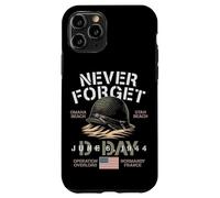 Never Forget D-Day June 6, 1944 USA Omaha Utah Beach Helmet Case for iPhone 11 Pro