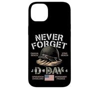 Never Forget D-Day June 6, 1944 USA Omaha Utah Beach Helmet Case for iPhone 14 Plus