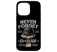 Never Forget D-Day June 6, 1944 USA Omaha Utah Beach Helmet Case for iPhone 14 Pro Max