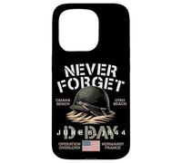 Never Forget D-Day June 6, 1944 USA Omaha Utah Beach Helmet Case for iPhone 15 Pro