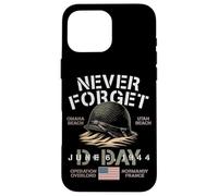 Never Forget D-Day June 6, 1944 USA Omaha Utah Beach Helmet Case for iPhone 16 Pro Max