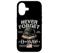 Never Forget D-Day June 6, 1944 USA Omaha Utah Beach Helmet Case for iPhone 17