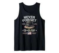 Never Forget D-Day June 6, 1944 USA Omaha Utah Beach Helmet Tank Top