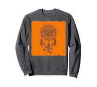 Never Forget Dreamcatcher Indigenous Remembrance Sweatshirt, Adult Unisex, Dark Heather Grey, M