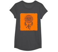 Never Forget Dreamcatcher Indigenous Remembrance T-Shirt, Girls, Dark Heather Grey, XS
